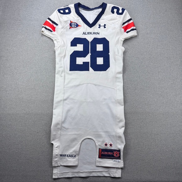 Auburn Tigers Player Issue Football Jersey #28 Under Armour 42 II SEC (2011–13) - Picture 7 of 12
